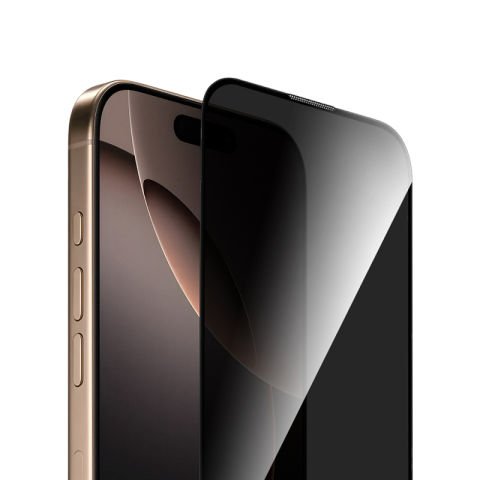 Apple iPhone 16 Wiwu GT-021 Titan Guard Serisi Şok Emici Hibrit Polimer Privacy Ekran Koruyucu Film + Kolay Uygulama Aparatı