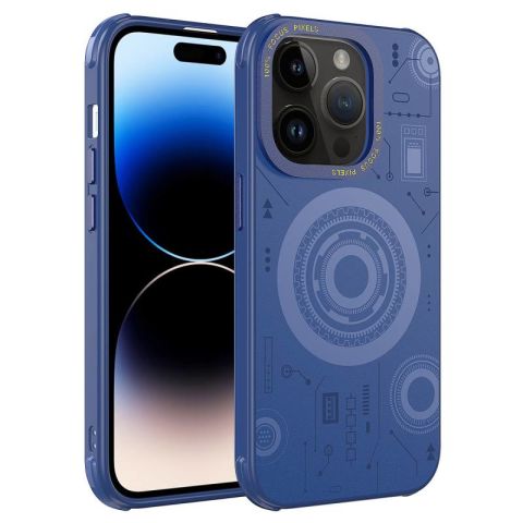 Apple iPhone 14 Pro Kılıf Patinda Wireless Şarj Özellikli Desenli Hot Kapak
