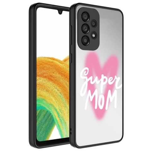Galaxy A33 5G Kılıf Aynalı Desenli Kamera Korumalı Parlak Patinda Mirror Kapak