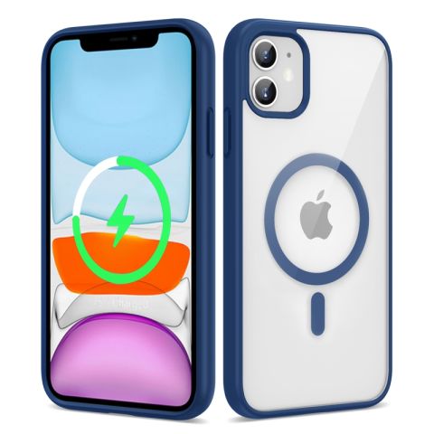 Apple iPhone 12 Kılıf Magsafe Wireless Şarj Özellikli Silikon Patinda Ege Kapak