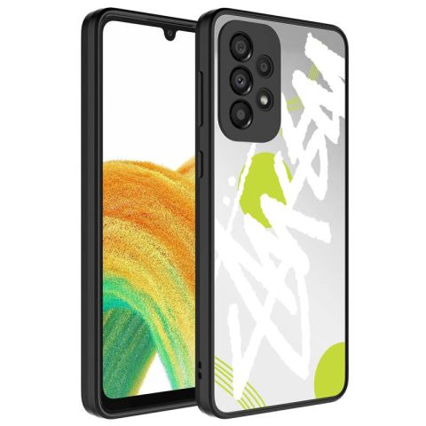 Galaxy A33 5G Kılıf Aynalı Desenli Kamera Korumalı Parlak Patinda Mirror Kapak