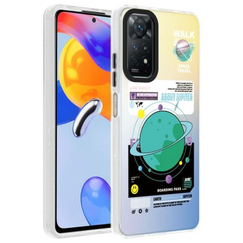 Xiaomi Redmi Note 11 Pro 5G Kılıf Desenli Patinda Dragon Sert Kapak