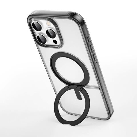 Apple iPhone 16 Pro Kılıf Wiwu MCC-201 iShield Ultra Serisi Magsafe Şarj Özellikli Standlı Crystal Sert PC Kapak