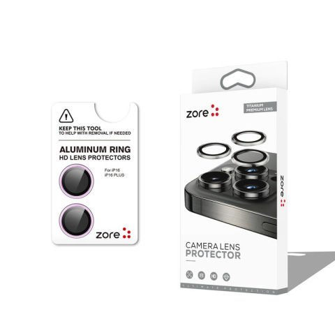 Apple iPhone 16 Plus Patinda CL-12 Premium Safir Parmak İzi Bırakmayan Anti-Reflective Kamera Lens Koruyucu