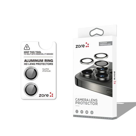 Apple iPhone 16 Plus Patinda CL-12 Premium Safir Parmak İzi Bırakmayan Anti-Reflective Kamera Lens Koruyucu
