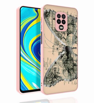 Xiaomi Redmi Note 9S Kılıf Desenli Kamera Korumalı Parlak Patinda Nora Kapak