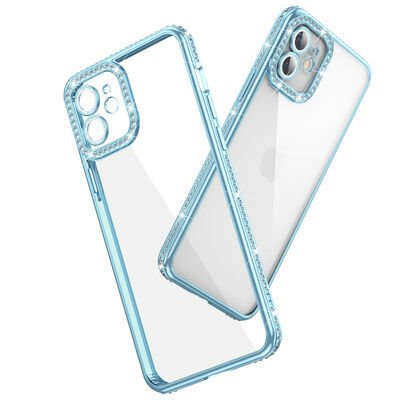 Apple iPhone 11 Kılıf Kamera Korumalı Taşlı Patinda Mina Kapak