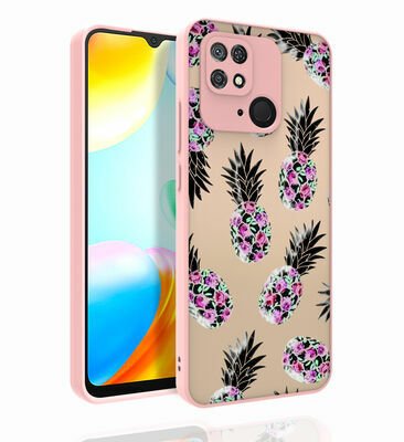 Xiaomi Redmi 10C Kılıf Desenli Kamera Korumalı Parlak Patinda Nora Kapak