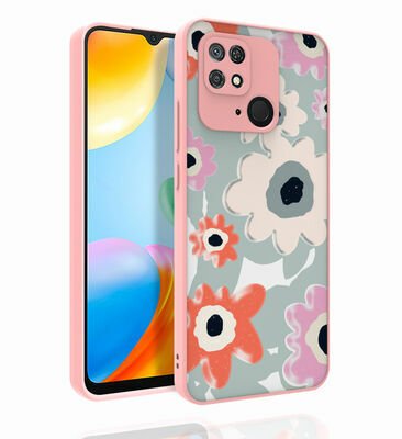 Xiaomi Redmi 10C Kılıf Desenli Kamera Korumalı Parlak Patinda Nora Kapak