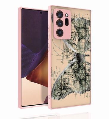 Galaxy Note 20 Ultra Kılıf Desenli Kamera Korumalı Parlak Patinda Nora Kapak