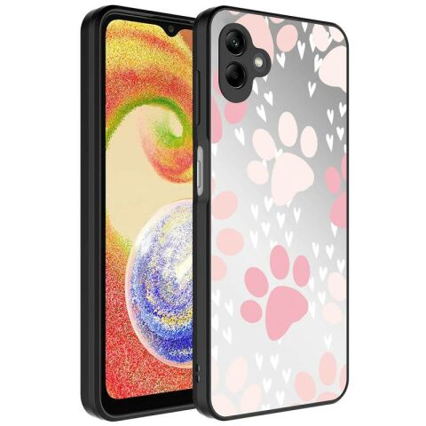 Galaxy A04 Kılıf Aynalı Desenli Kamera Korumalı Parlak Patinda Mirror Kapak