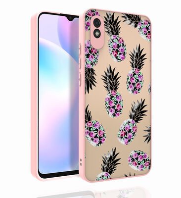 Xiaomi Redmi 9A Kılıf Desenli Kamera Korumalı Parlak Patinda Nora Kapak