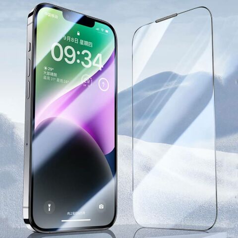 Apple iPhone 14 Wiwu CZ-003 Mavi Işık Teknolojili Hidrofobik ve Oleofobik Parlama Önleyici Cam Ekran Koruyucu
