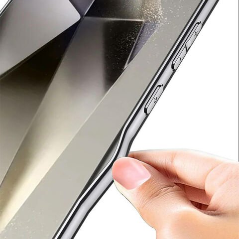 Galaxy S24 Ultra Kılıf Ultra İnce Kamera Korumalı PC + Deri Arka Yüzey Patinda X-Pro Kapak