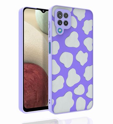 Galaxy A12 Kılıf Desenli Kamera Korumalı Parlak Patinda Nora Kapak