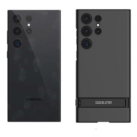 Galaxy S24 Ultra Kılıf Patinda Kamera Korumalı Dikey Standlı Ays Kapak