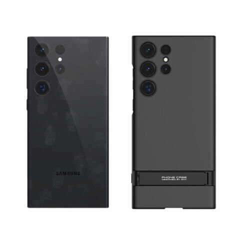 Galaxy S24 Ultra Kılıf Patinda Kamera Korumalı Dikey Standlı Ays Kapak