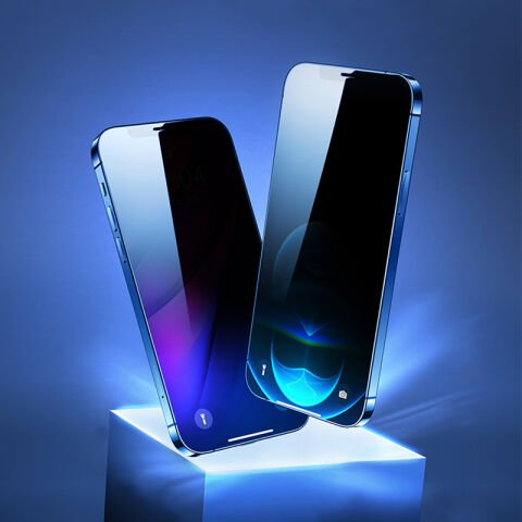 Apple iPhone 13 Patinda Kolay Uygulama Aparatlı 5D Magic Privacy Glass Hayalet Cam Ekran