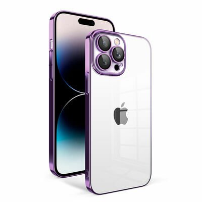 Apple iPhone 14 Pro Kılıf Kamera Korumalı Renkli Çerçeveli Patinda Garaj Kapak