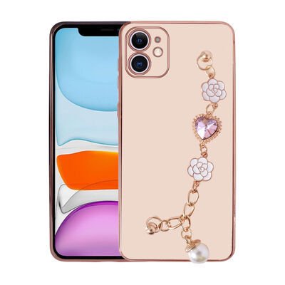 Apple iPhone 11 Kılıf El Tutamaçlı Kamera Korumalı Patinda Taka Silikon Kapak