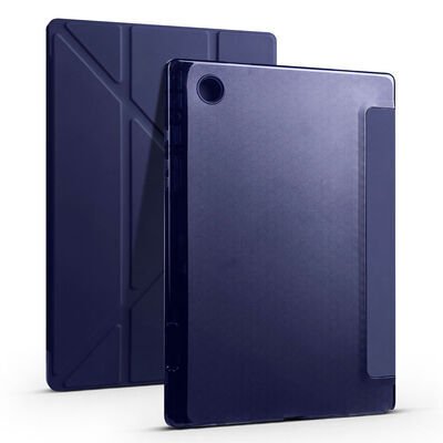 Galaxy Tab A8 10.5 SM-X200 (2021) Kılıf Patinda Tri Folding Kalem Bölmeli Standlı Kılıf