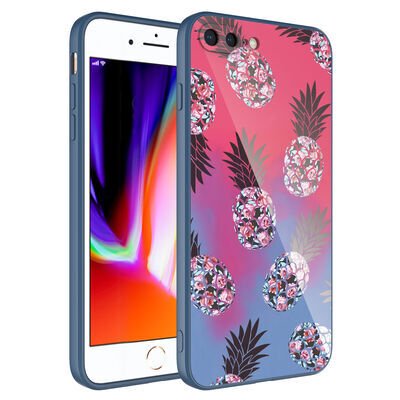 Apple iPhone 8 Plus Kılıf Kamera Korumalı Desenli Sert Silikon Patinda Epoksi Kapak