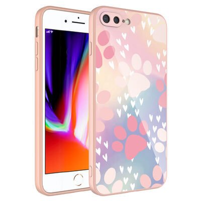 Apple iPhone 8 Plus Kılıf Kamera Korumalı Desenli Sert Silikon Patinda Epoksi Kapak
