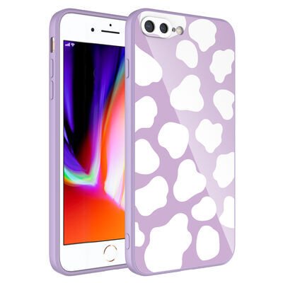 Apple iPhone 8 Plus Kılıf Kamera Korumalı Desenli Sert Silikon Patinda Epoksi Kapak