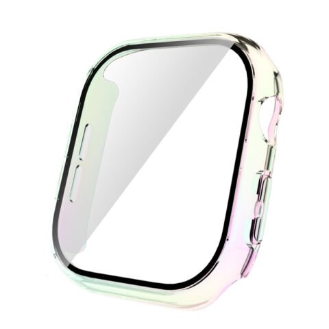 Apple Watch 10 46mm Sert PC Kasa Electroplatink Çerçeveli Ekran Koruyucu Patinda Watch Gard 36