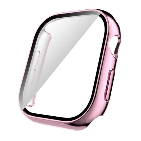 Apple Watch 10 46mm Sert PC Kasa Electroplatink Çerçeveli Ekran Koruyucu Patinda Watch Gard 36