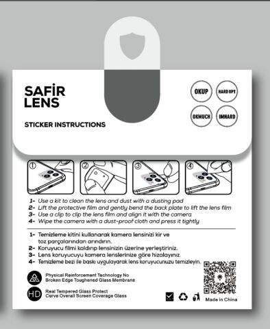 Apple iPhone 14 Patinda CL-11 Safir Parmak İzi Bırakmayan Anti-Reflective Kamera Lens Koruyucu