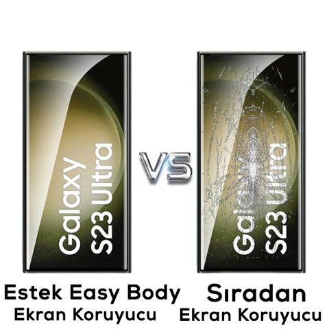 Galaxy S22 Ultra Patinda Hizalama Aparatlı Estek Easy Body Ekran Koruyucu