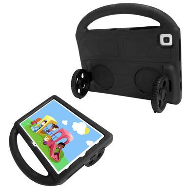 Galaxy T720 Tab S5E Patinda Wheel Car Tekerlek Standlı Tablet Eva Silikon Kılıf