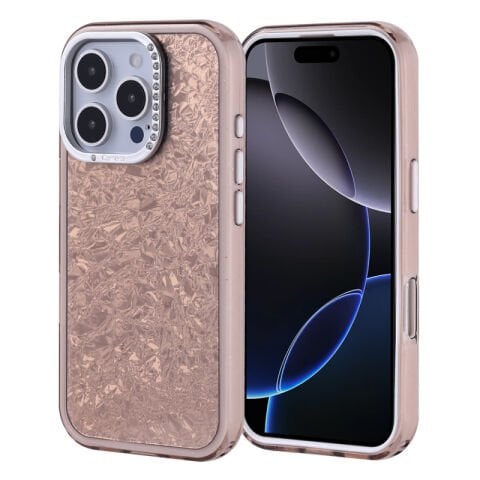 Apple iPhone 16 Pro Kılıf Taşlı Tasarım Patinda Kapi Kapak