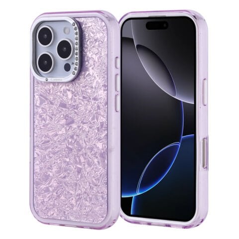 Apple iPhone 16 Pro Kılıf Taşlı Tasarım Patinda Kapi Kapak