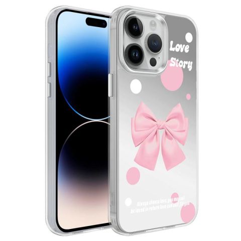 Apple iPhone 14 Pro Max Kılıf Airbagli Parlak Tasarımlı Patinda Mimbo Kapak