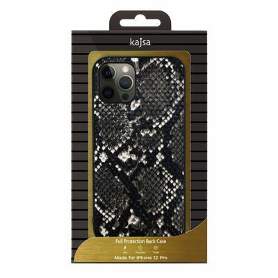 Apple iPhone 12 Pro Max Kılıf Kajsa Glamorous Serisi Snake Pattern Kapak