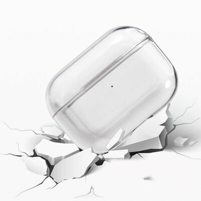 Apple Airpods Pro Kılıf Şeffaf Sert Kristal Patinda Airbag 14 Kılıf