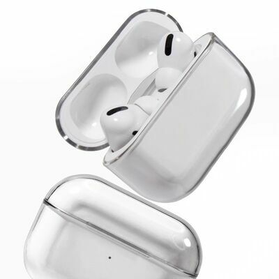 Apple Airpods Pro Kılıf Şeffaf Sert Kristal Patinda Airbag 14 Kılıf