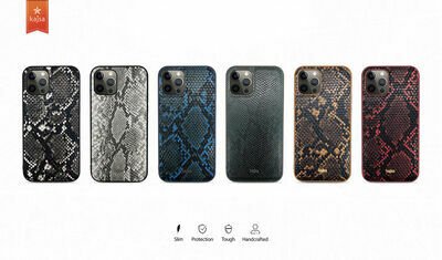 Apple iPhone 12 Pro Max Kılıf Kajsa Glamorous Serisi Snake Pattern Kapak