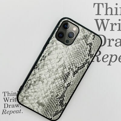 Apple iPhone 12 Pro Max Kılıf Kajsa Glamorous Serisi Snake Pattern Kapak