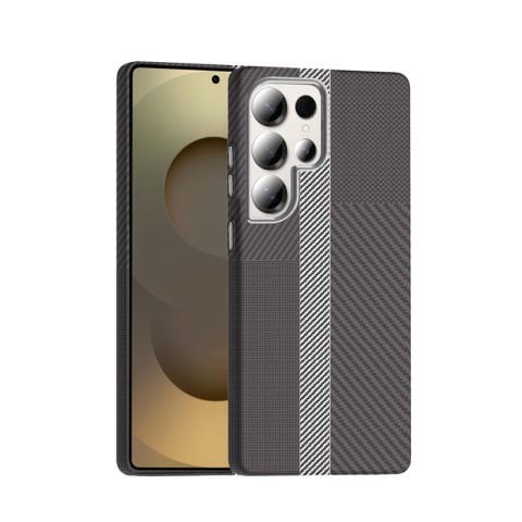 Galaxy S25 Ultra Kılıf M-safe Şarj Özellikli Karbon Fiber Görünümlü Patinda Gros Kapak