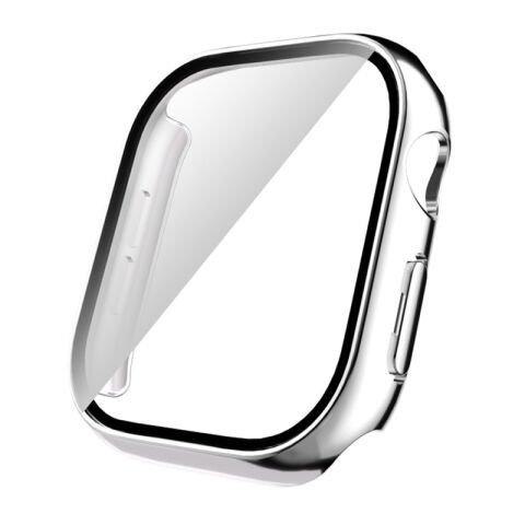 Apple Watch 10 42mm Sert PC Kasa Electroplatink Çerçeveli Ekran Koruyucu Patinda Watch Gard 36