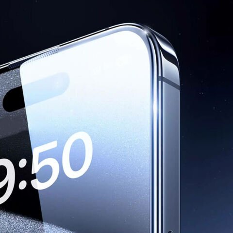 Apple iPhone 15 Pro Wiwu GT-008 Polimer Oleofobik Kaplama Şeffaf Pürüzsüz Temperli Cam Ekran Koruyucu