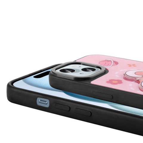 Apple iPhone 13 Kılıf Parlayan Kabartmalı İkonik Figürlü Patinda Amas Silikon Kapak