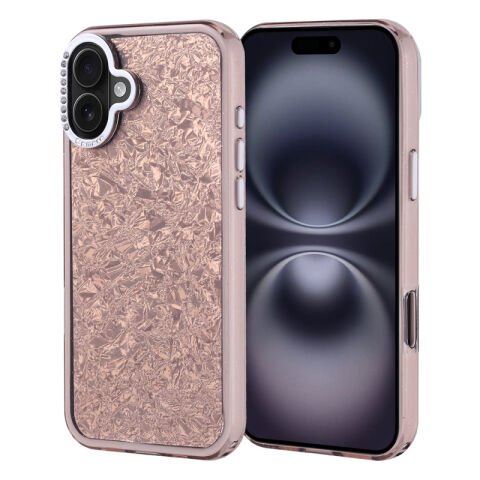 Apple iPhone 16 Plus Kılıf Taşlı Tasarımlı Patinda Kapi Kapak