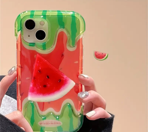 iPhone 13 Popsocket Karpuz Desenli Silikon