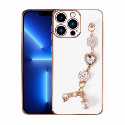 Apple iPhone 13 Pro Kılıf El Tutamaçlı Kamera Korumalı Patinda Taka Silikon Kapak