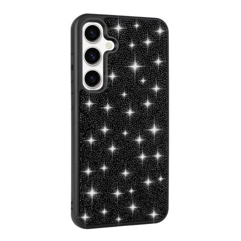 Galaxy S24 Plus Kılıf Parlak Taşlı Tasarım Pırlanta Kapak