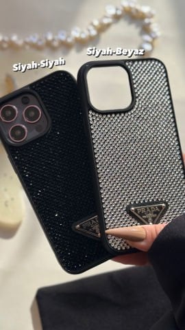 Prada Taşlı Telefon Kılıfı